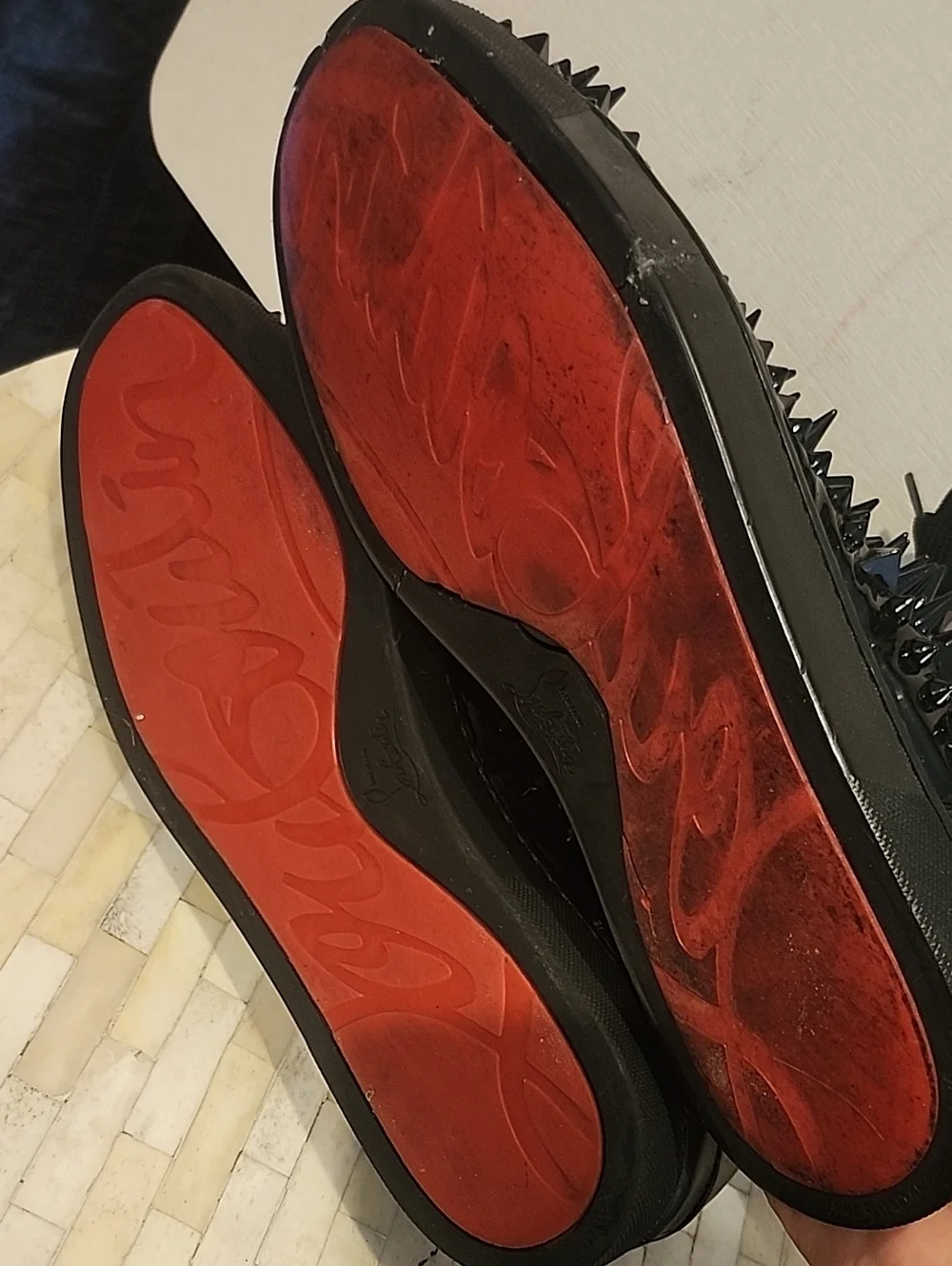 Christian Louboutin Louis Pik Pik Flat high-top sneakers size 45